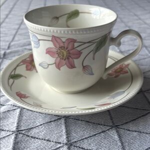 Floral Teacup and Saucer Set